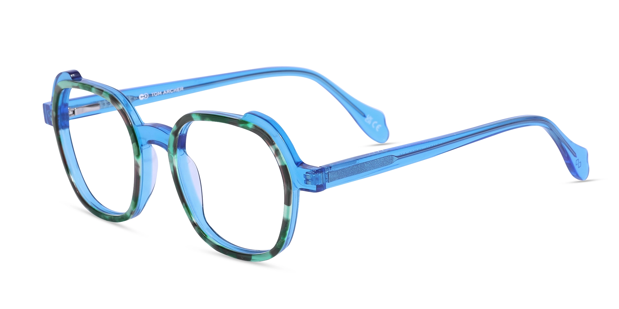 Marble & Blue Square Full Rim Glasses-3 Marble & Blue Square Full Rim Glasses-3