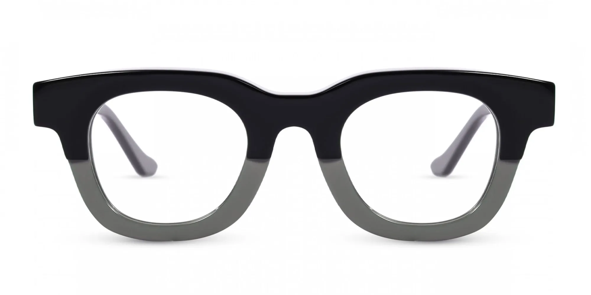 Grey Dual Tone Square Glasses-2