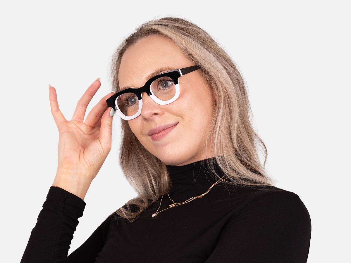 White Dual Tone Glasses-53