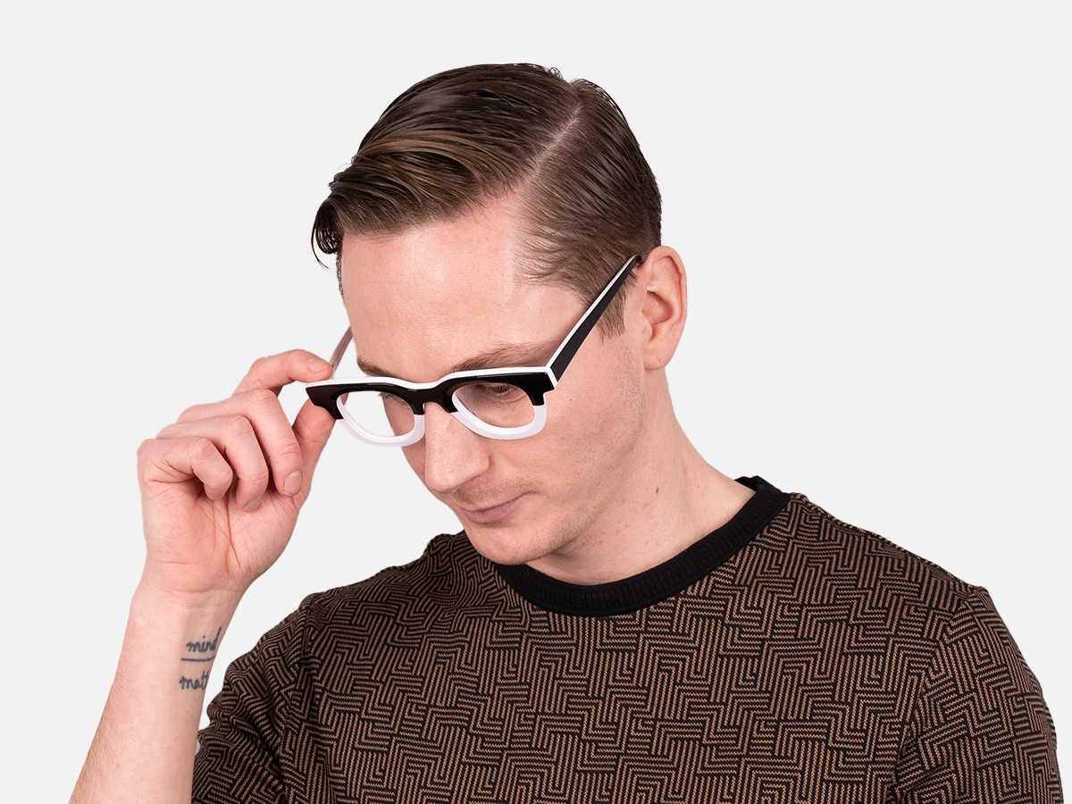 White Dual Tone Glasses-45