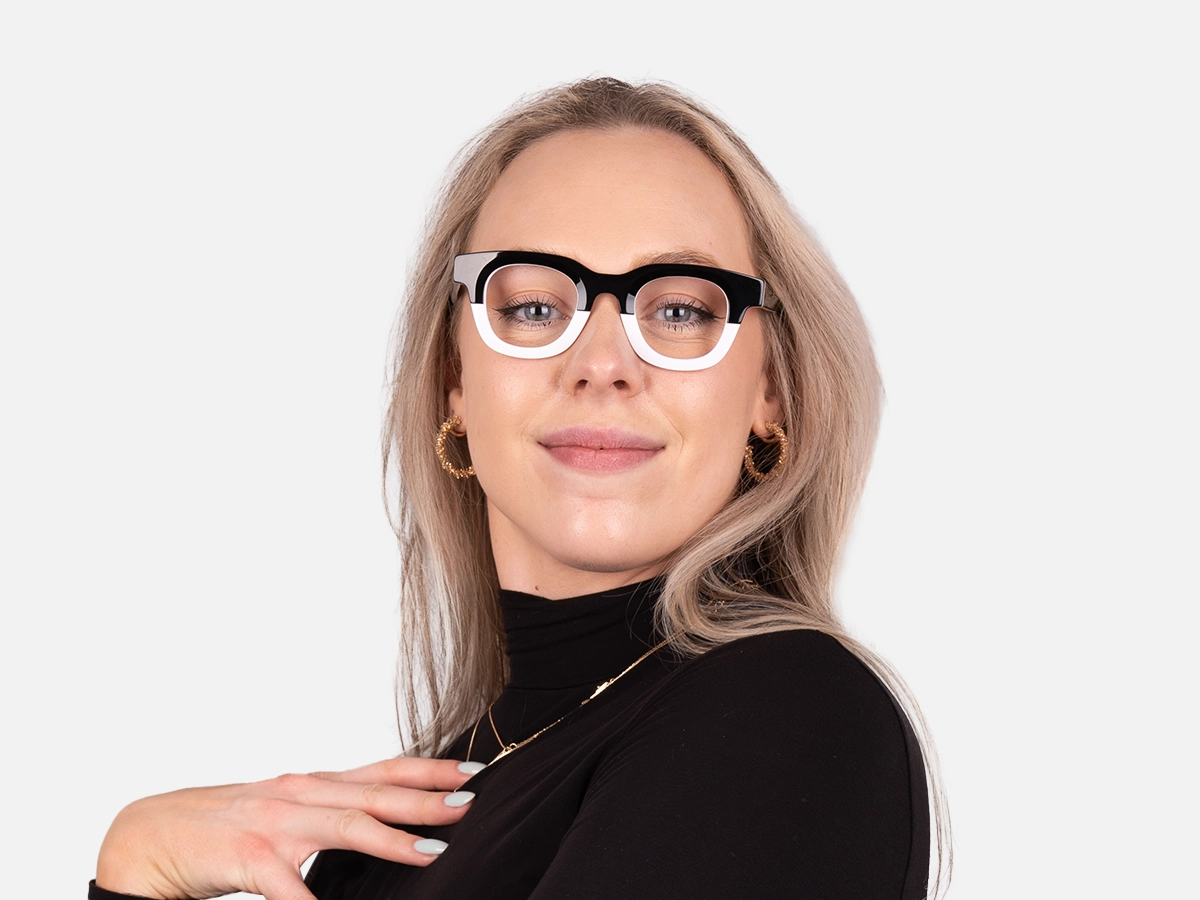 White Dual Tone Glasses-55