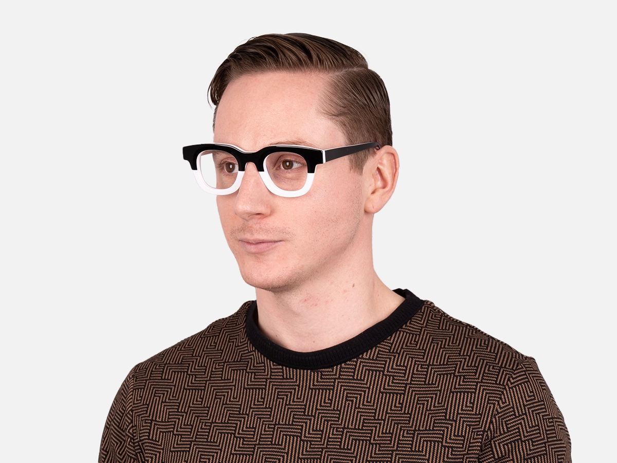 White Dual Tone Glasses-43