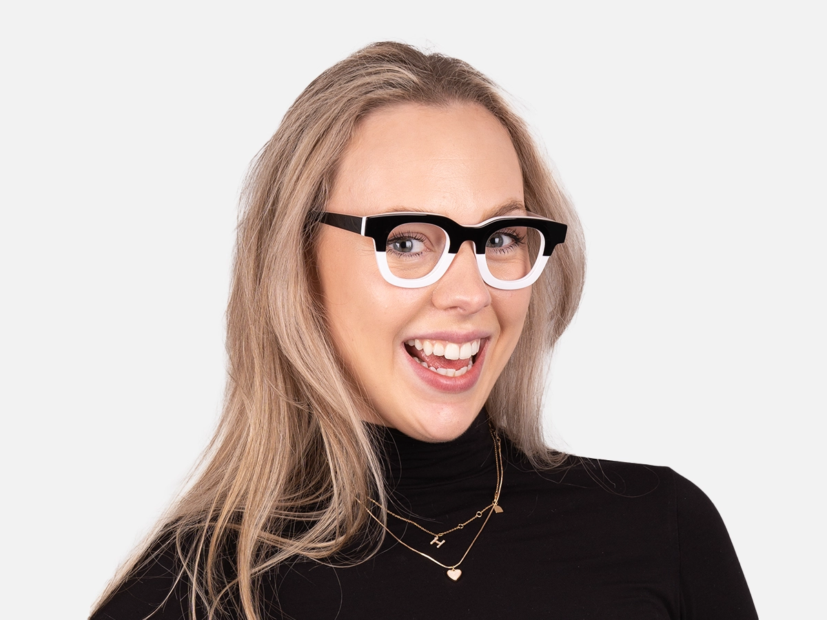 White Dual Tone Glasses-54