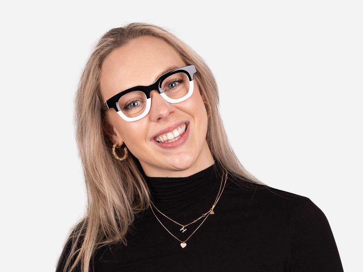 White Dual Tone Glasses-51