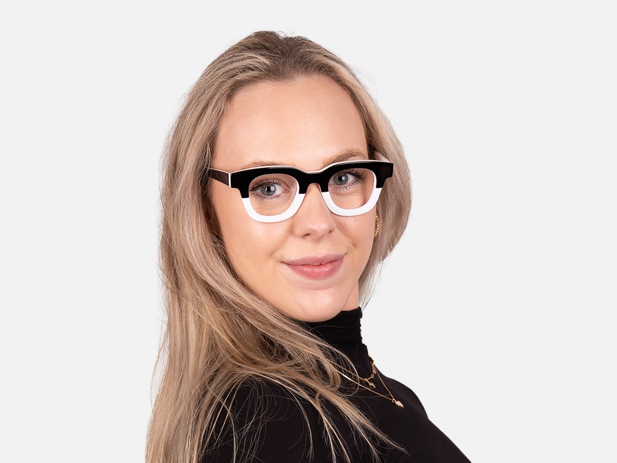 White Dual Tone Glasses-52