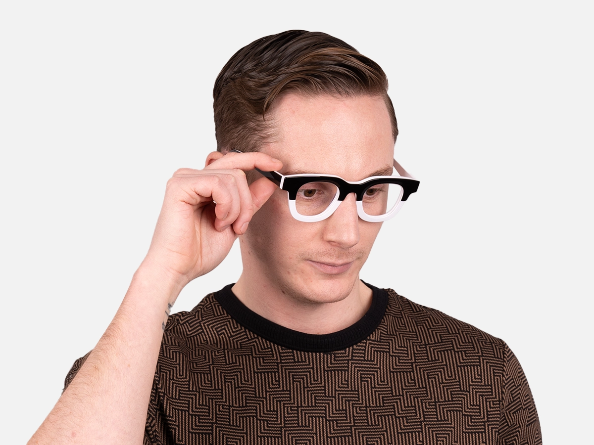 White Dual Tone Glasses-44