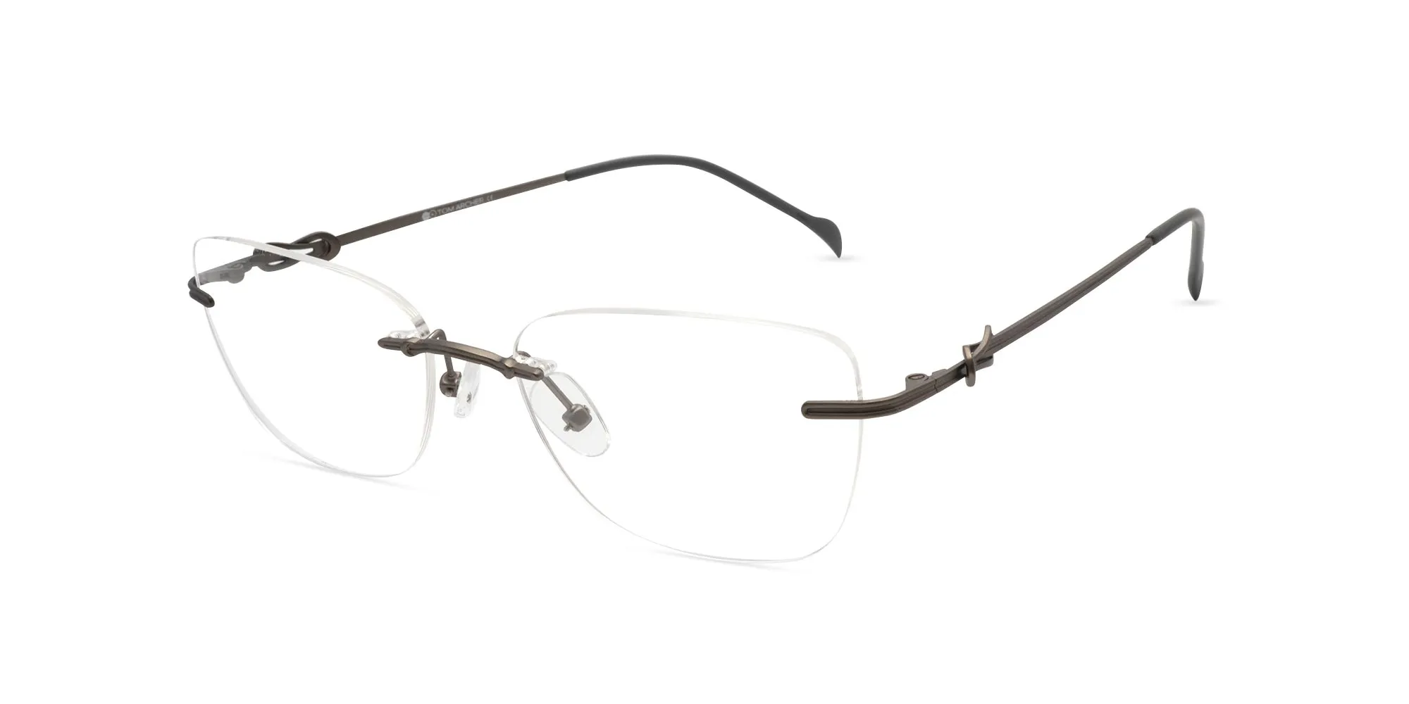 Cat Eye Rimless Glasses-2