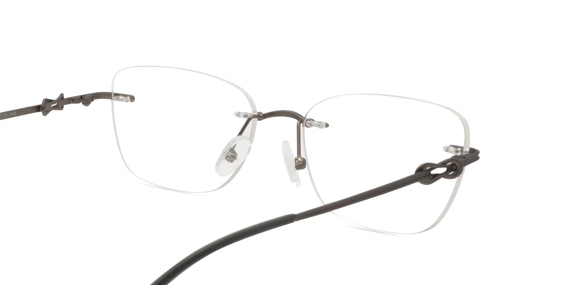 Cat Eye Rimless Glasses-2