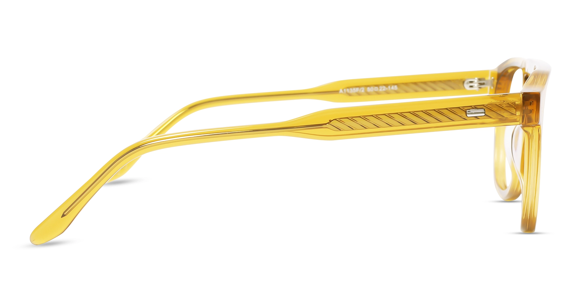 Honey Brown Pilot Square Eyeglasses 4