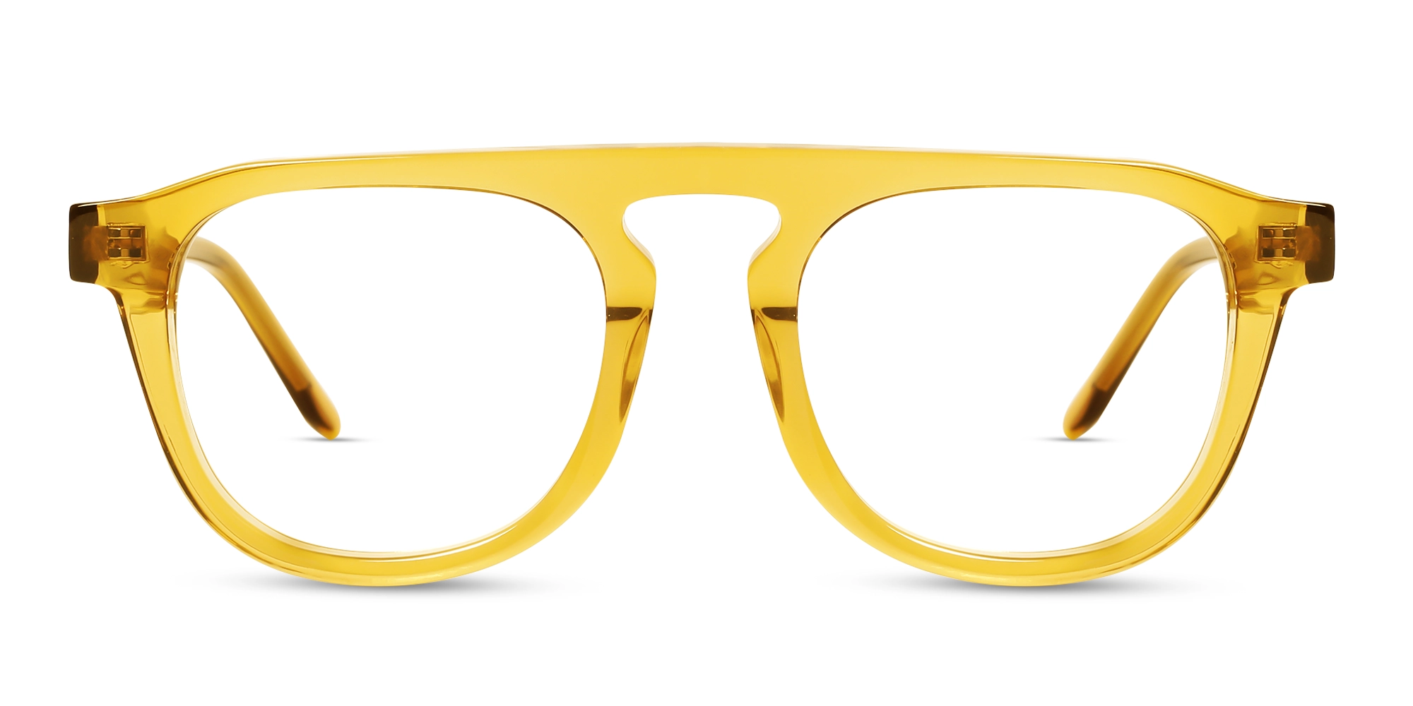 Honey Brown Pilot Square Eyeglasses 1