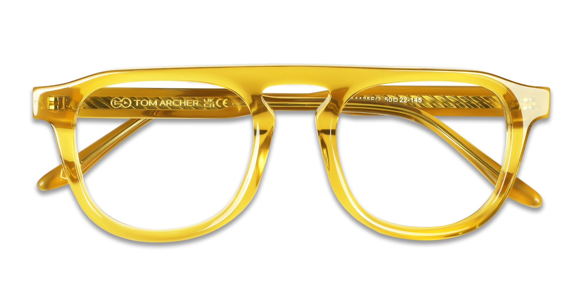 Honey Brown Pilot Square Eyeglasses 6