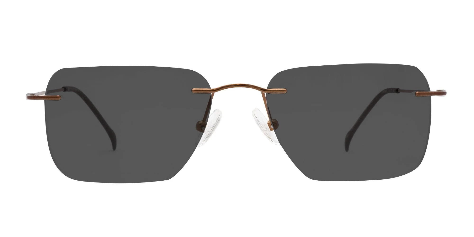 Rimless Sunglasses Brown-1 Rimless Sunglasses Brown-1