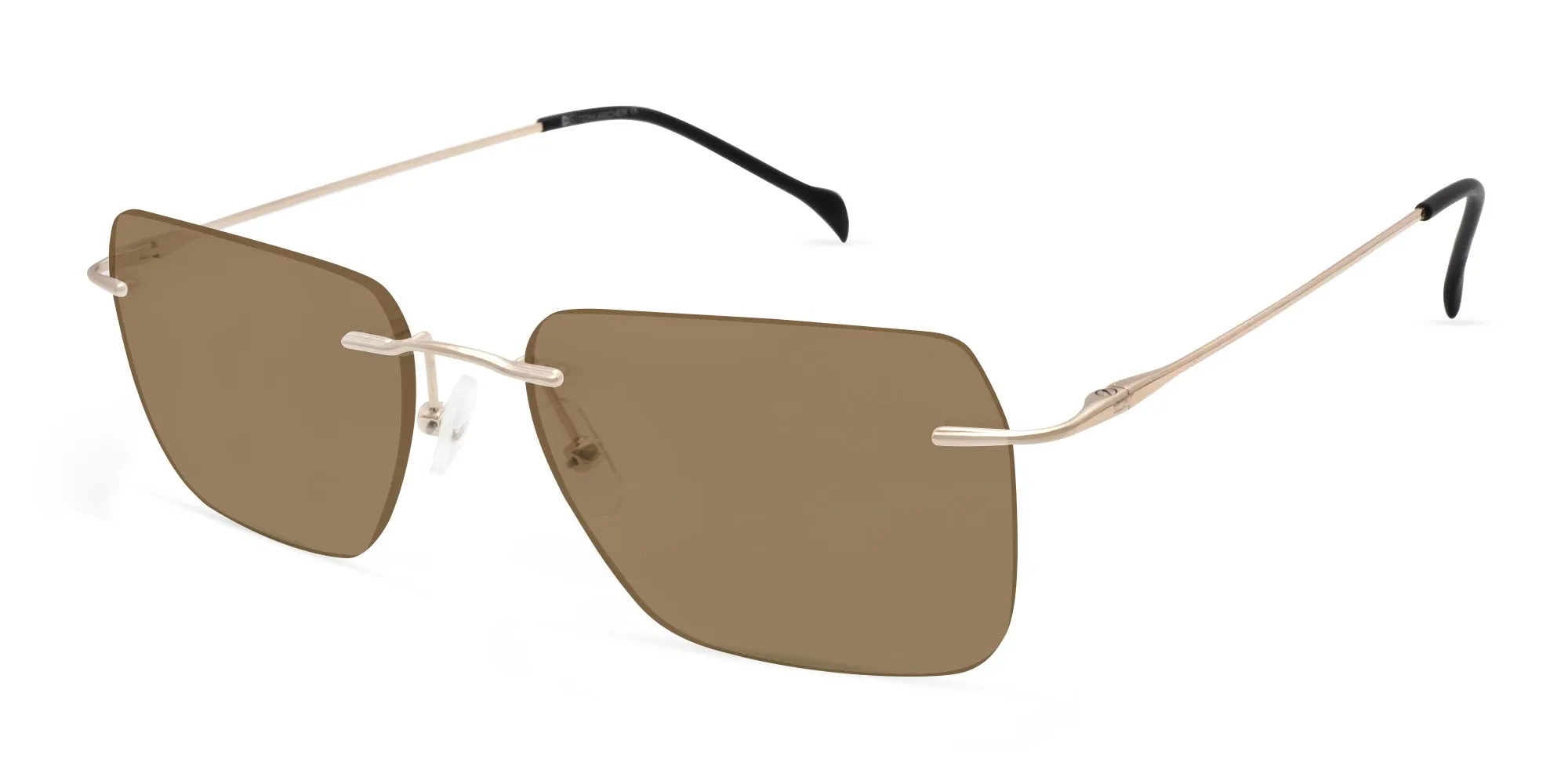 Rimless Rectangle Sunglasses-2
