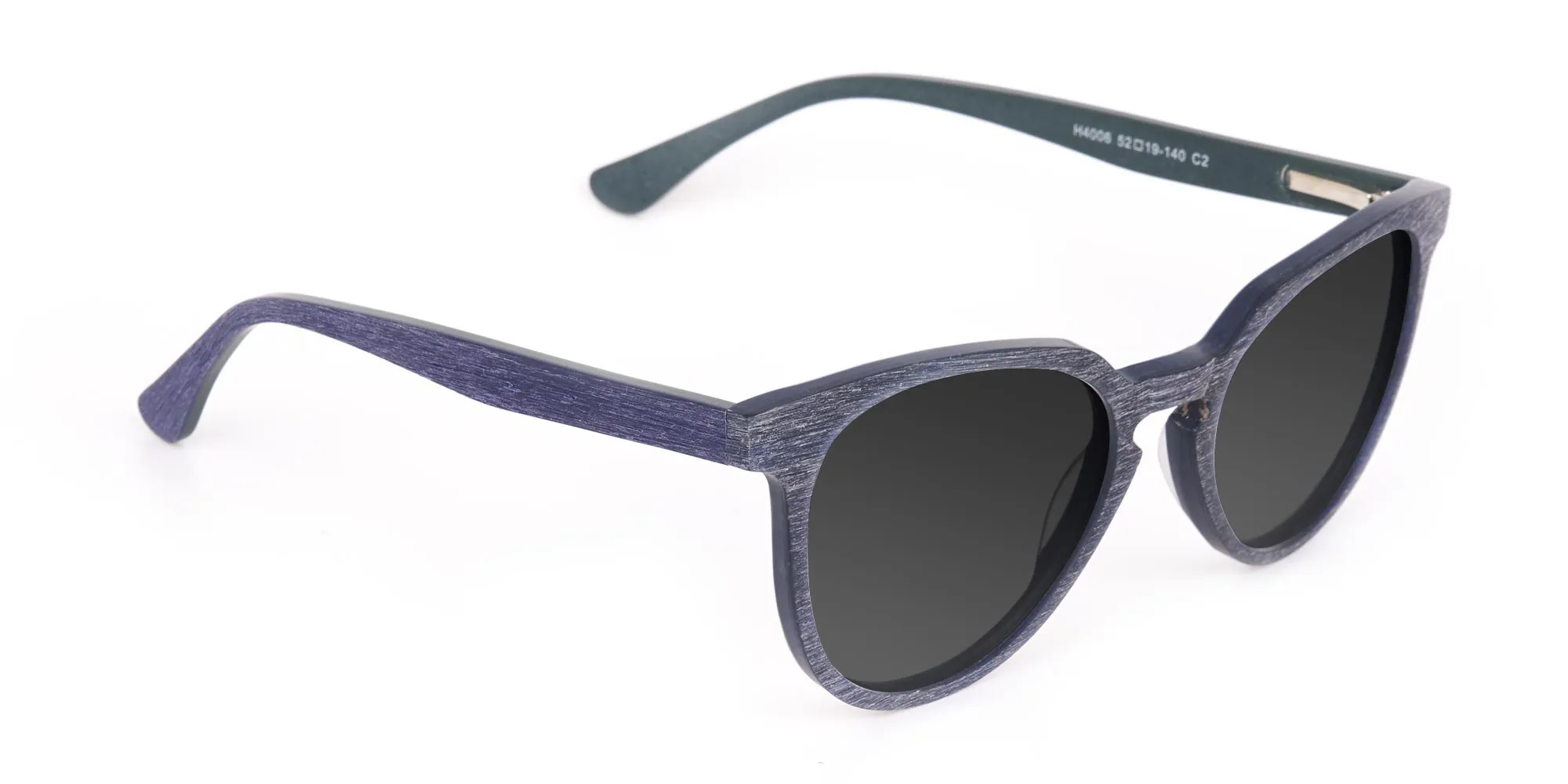 Dusty Green Wooden Sunglasses with Dark Grey Tint - 2