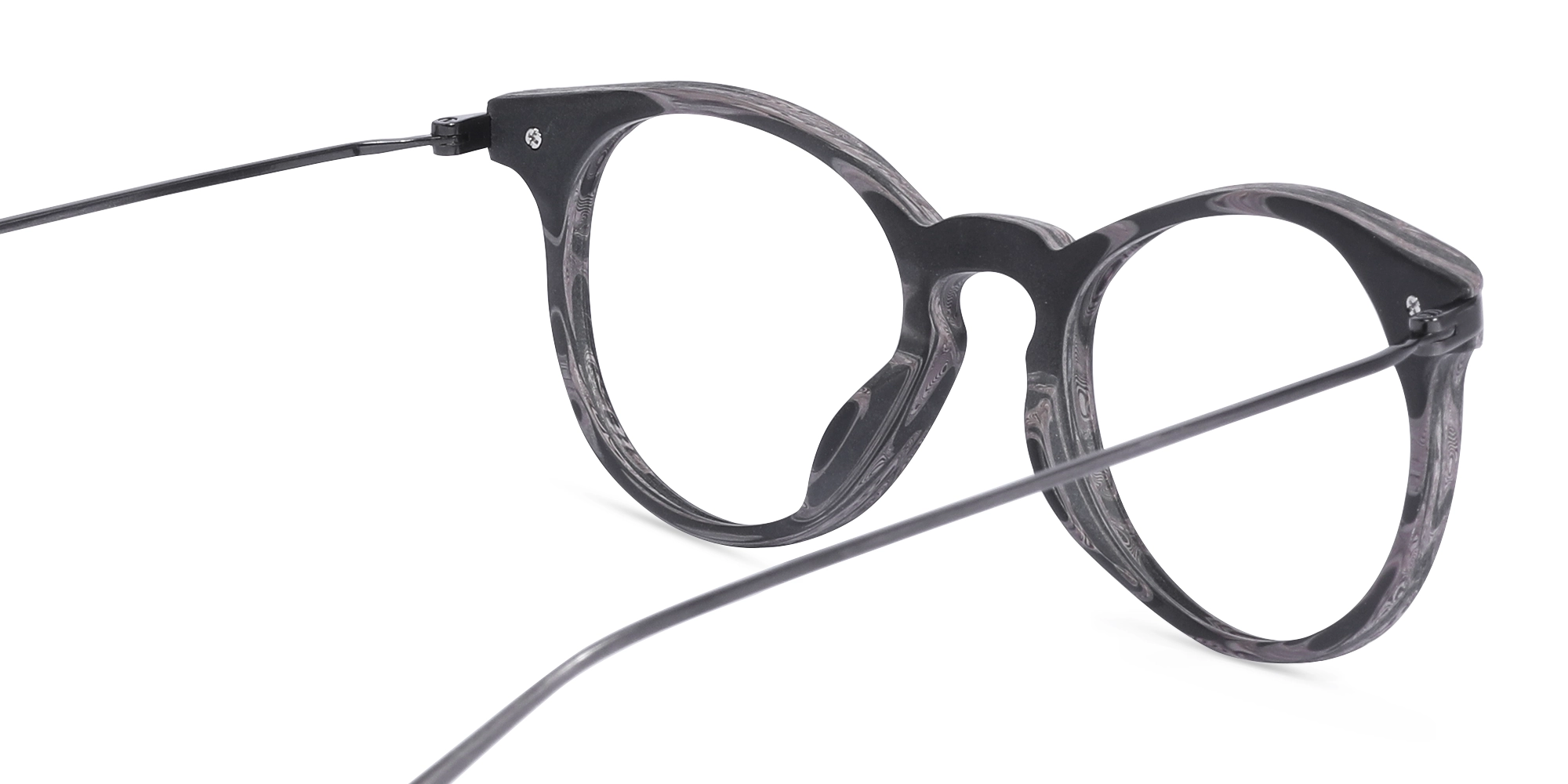 Oval Wood Frame Prescription Glasses 5