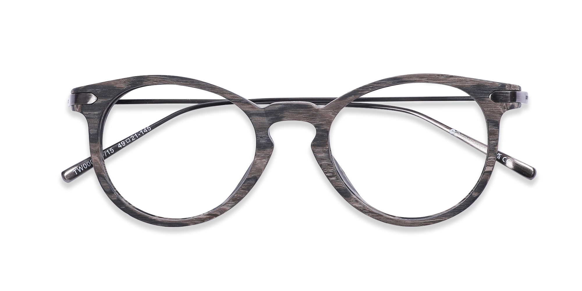 Oval Wood Frame Prescription Glasses 6