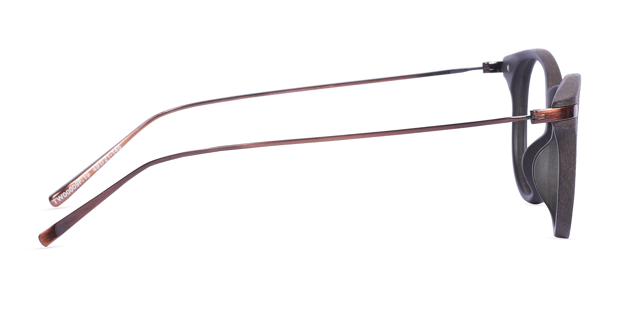 Copper Brown Oval Wooden Glasses 4