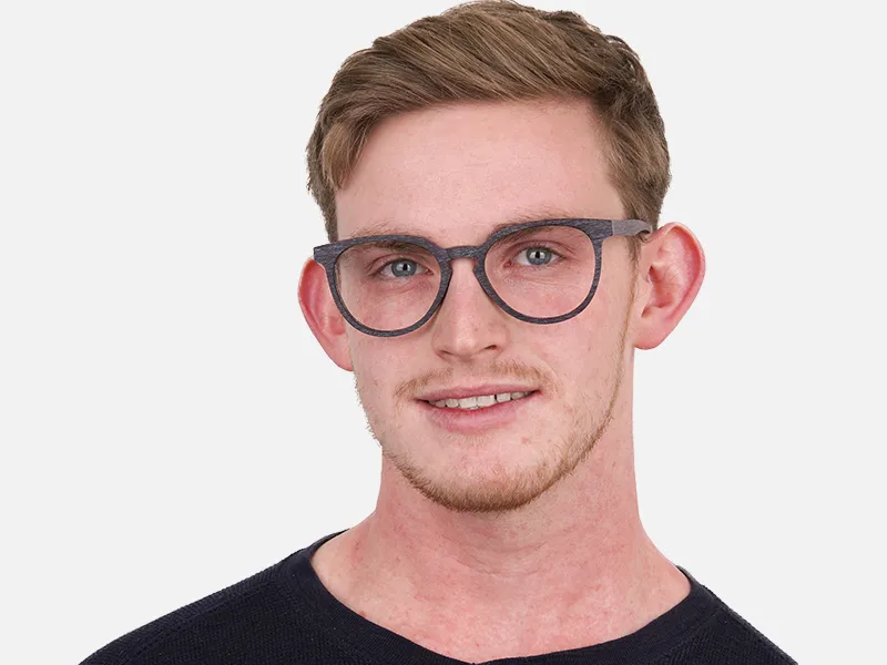 Purple Dark Violet Wood Glasses Frame Unisex-2