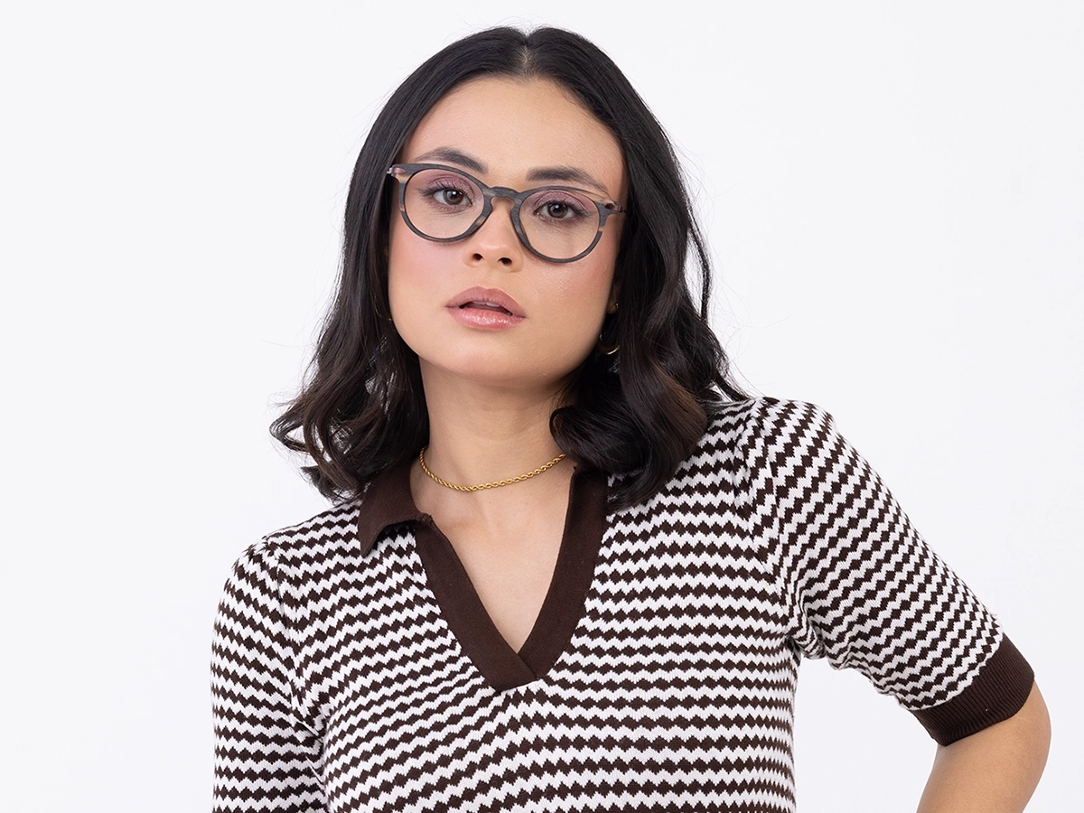 Wooden Grey Tortoise Glasses. 51