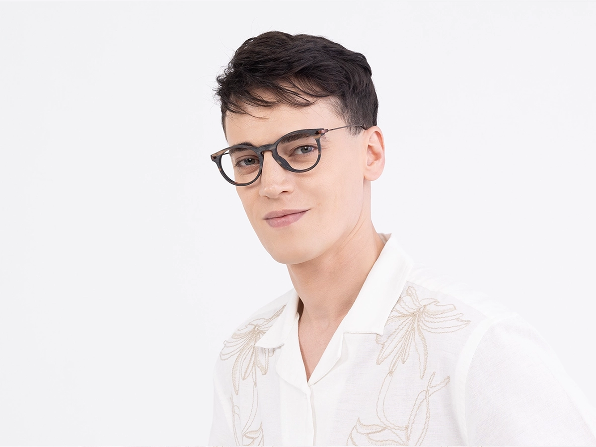 Wooden Grey Tortoise Glasses. 43