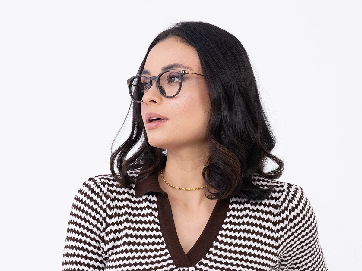 Wooden Grey Tortoise Glasses. 53