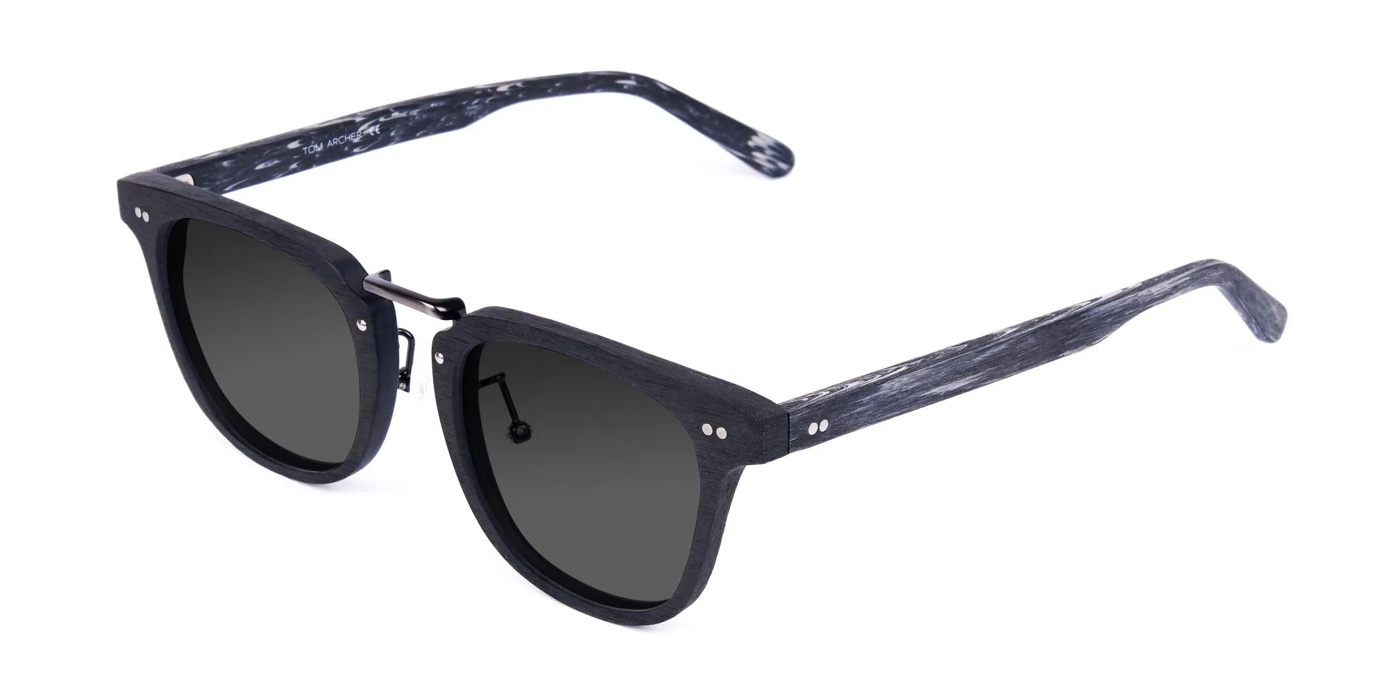 Wooden-Black-Square-Frame-Sunglasses-with-Green-Tint-2