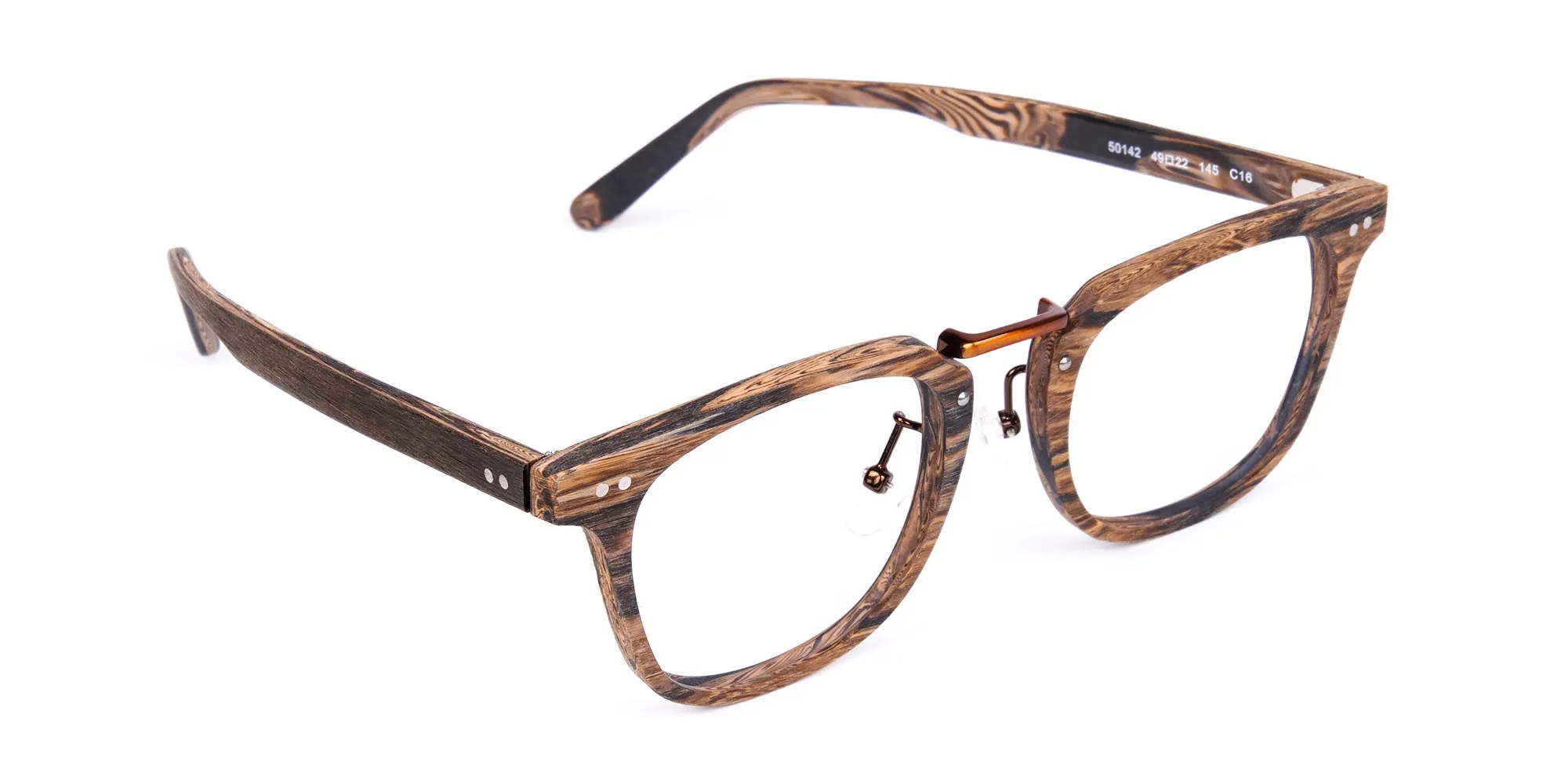 Walnut Brown Full Rim Wooden Glasses-2