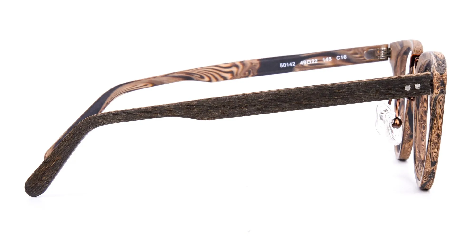 Walnut Brown Full Rim Wooden Glasses-2