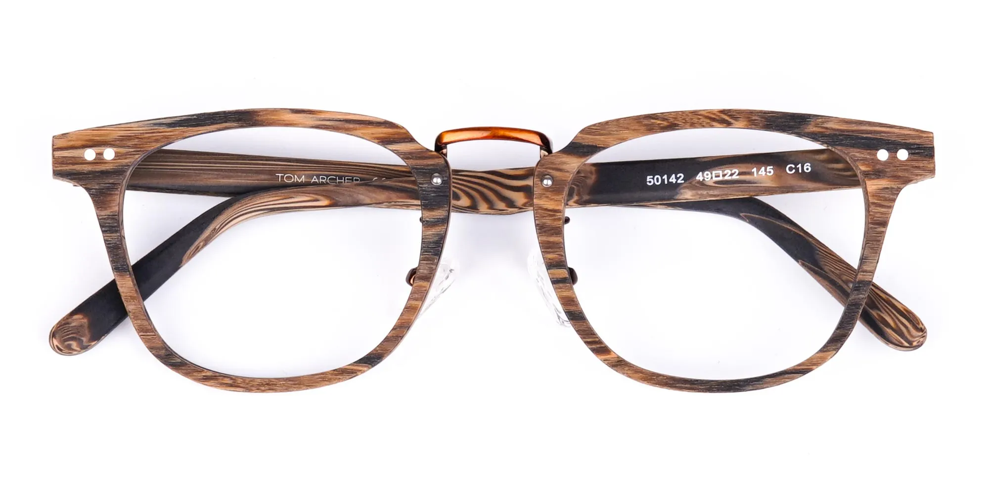 Walnut Brown Full Rim Wooden Glasses-2