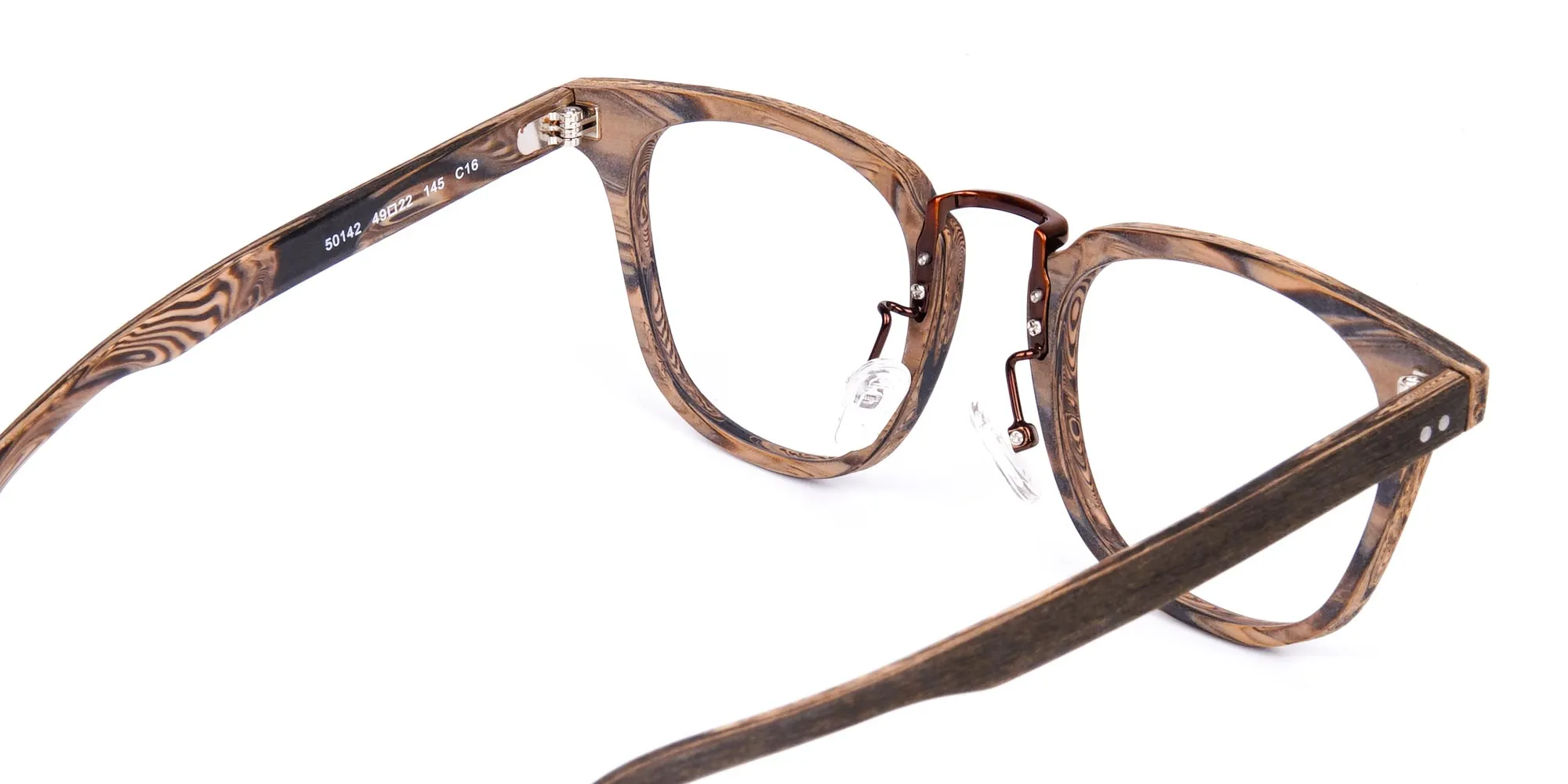 Walnut Brown Full Rim Wooden Glasses-2
