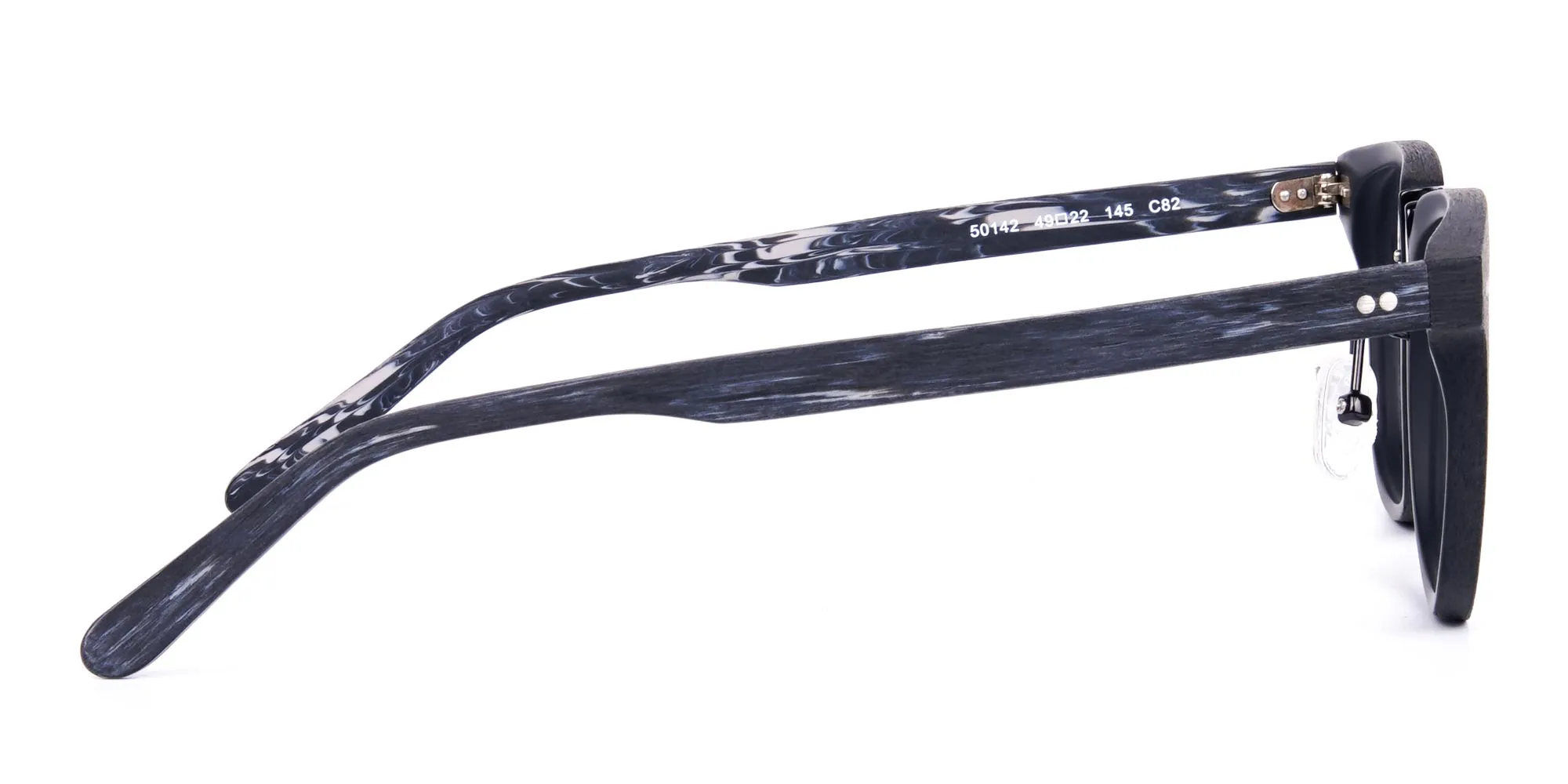 Black Square Full Rim Wooden Glasses-2