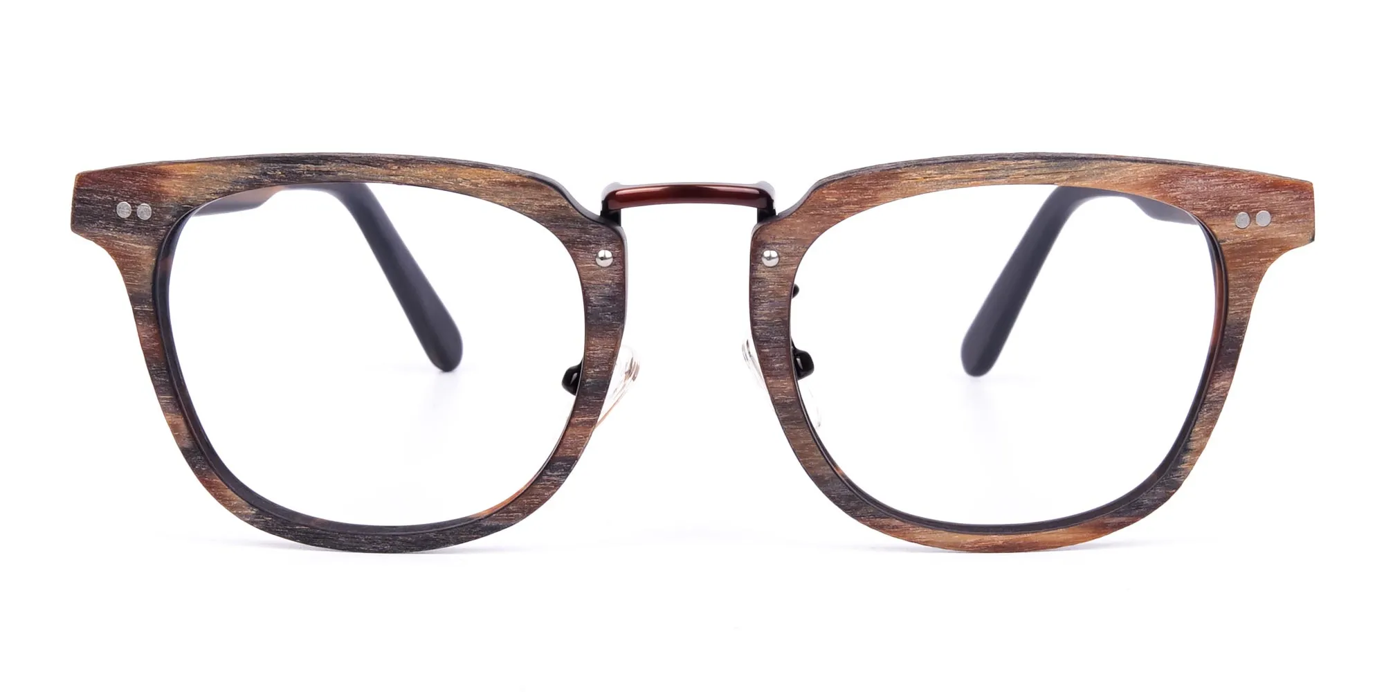 TW50142F/99 - Tortoise Square Full Rim Wooden Glasses