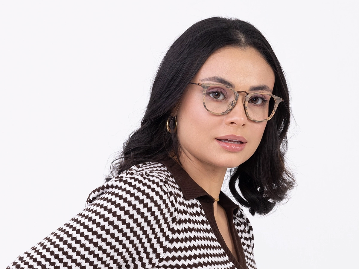 Square Wooden Reading Glasses 52