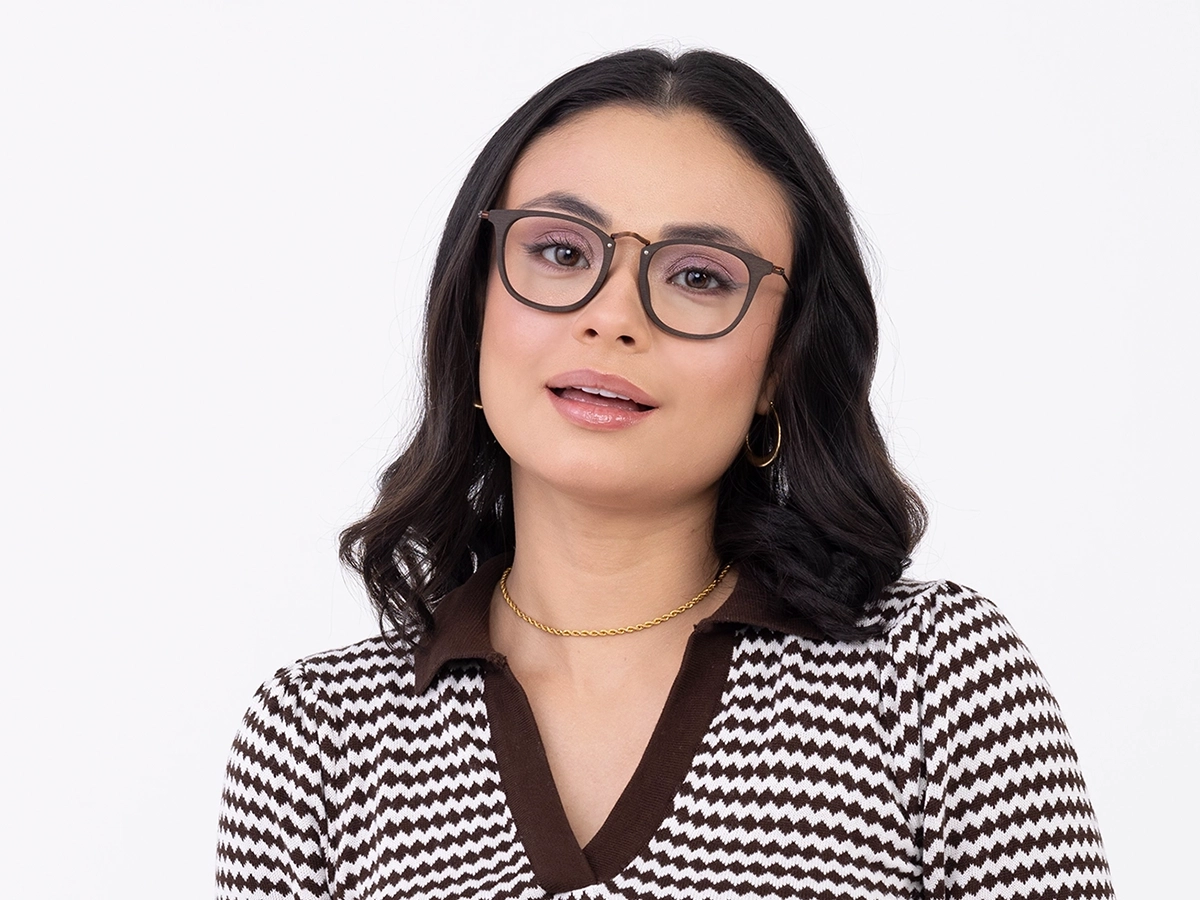 Copper Brown Wood Eyewear frames 51