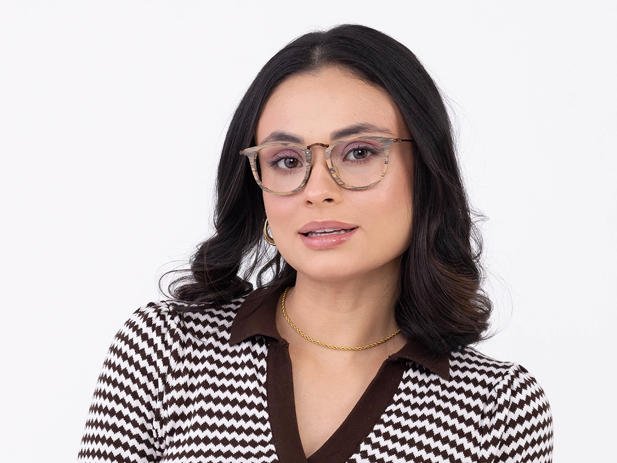 Square wooden spectacle frames 51