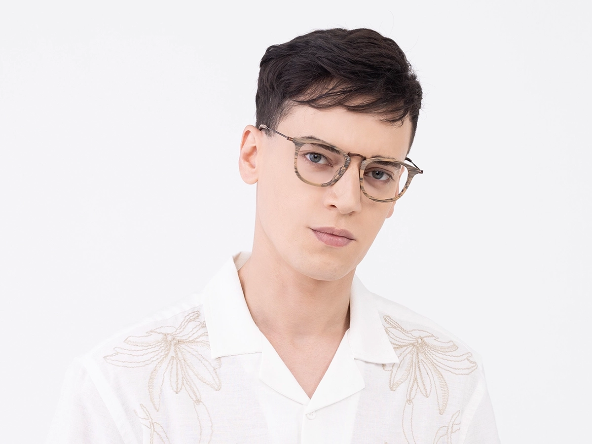 Square wooden spectacle frames 41