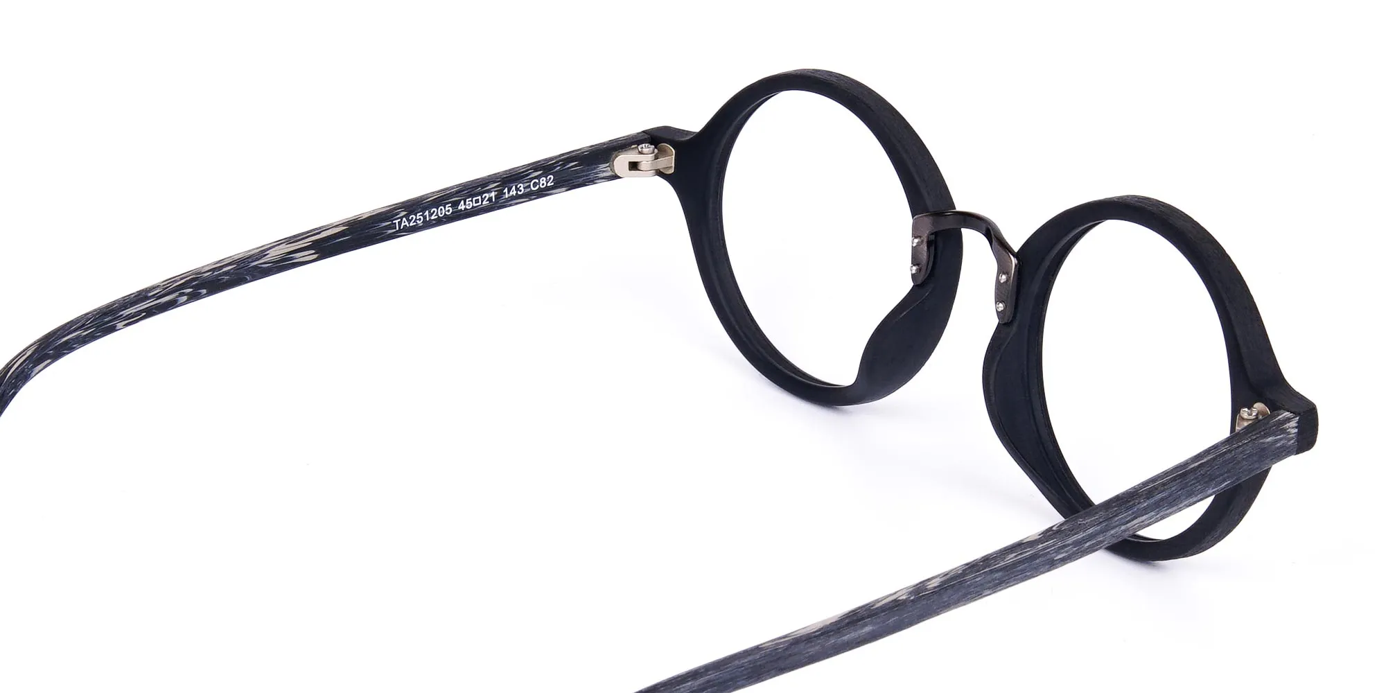 Black-Round-Full-Rim-Wooden-Glasses-2