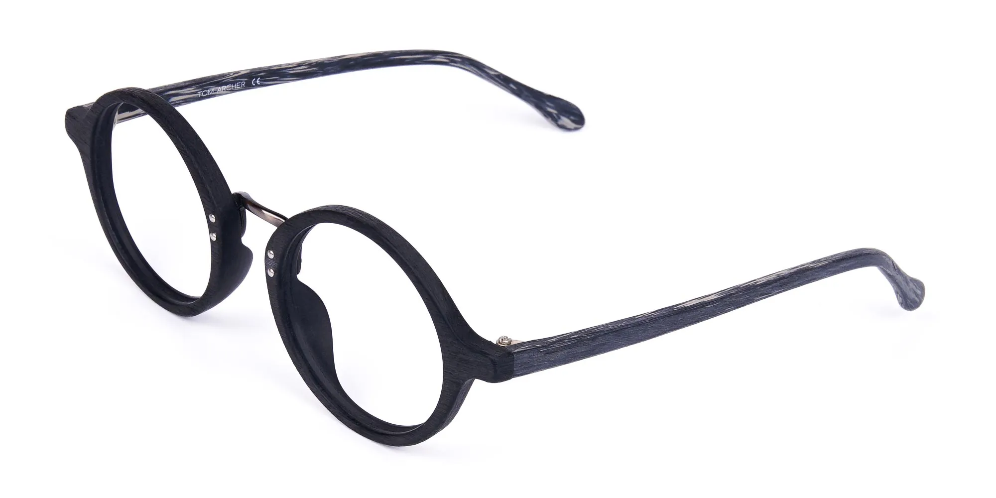 Black-Round-Full-Rim-Wooden-Glasses-2