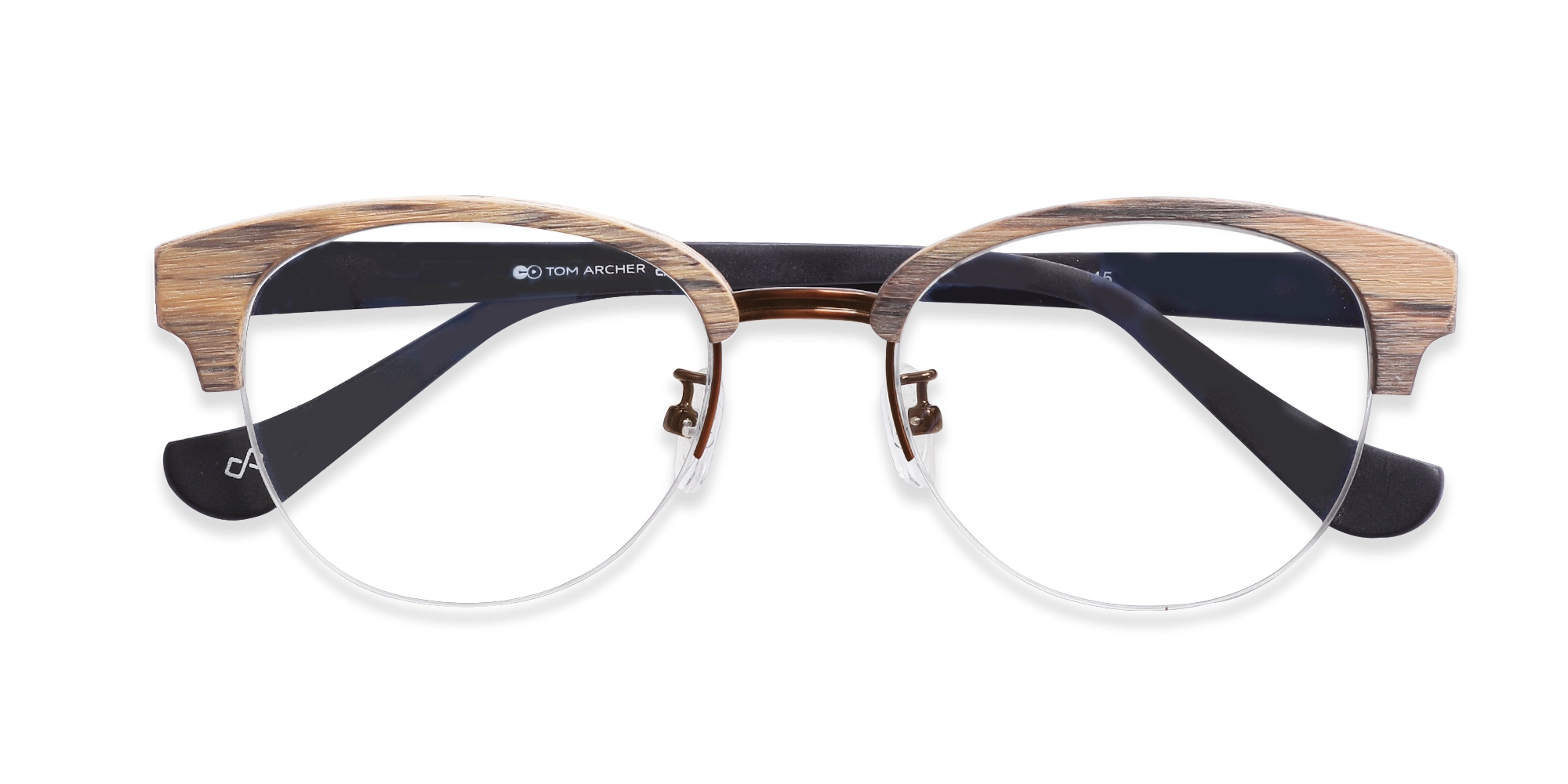 Round Copper Brown Wooden Glasses 6