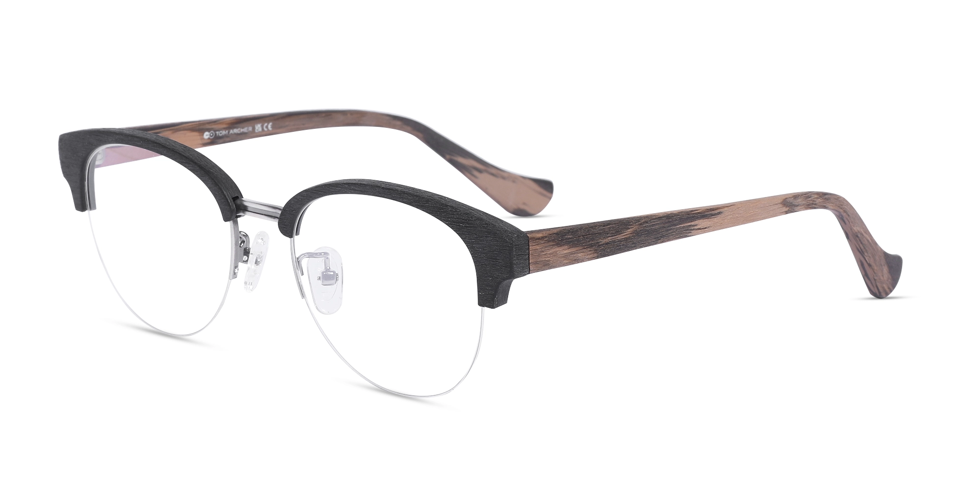 Round Wooden Frame Eyeglasses 3