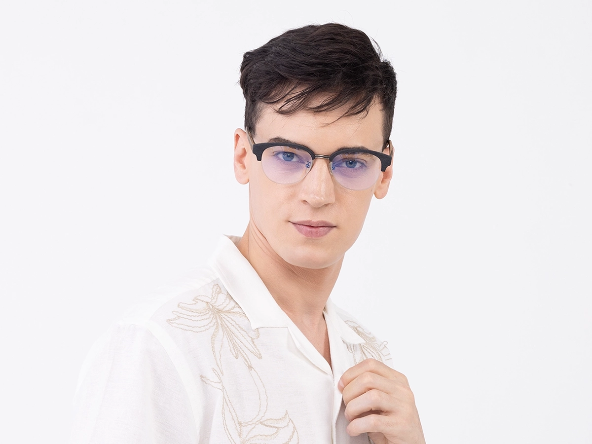 Round Wooden Frame Eyeglasses 42