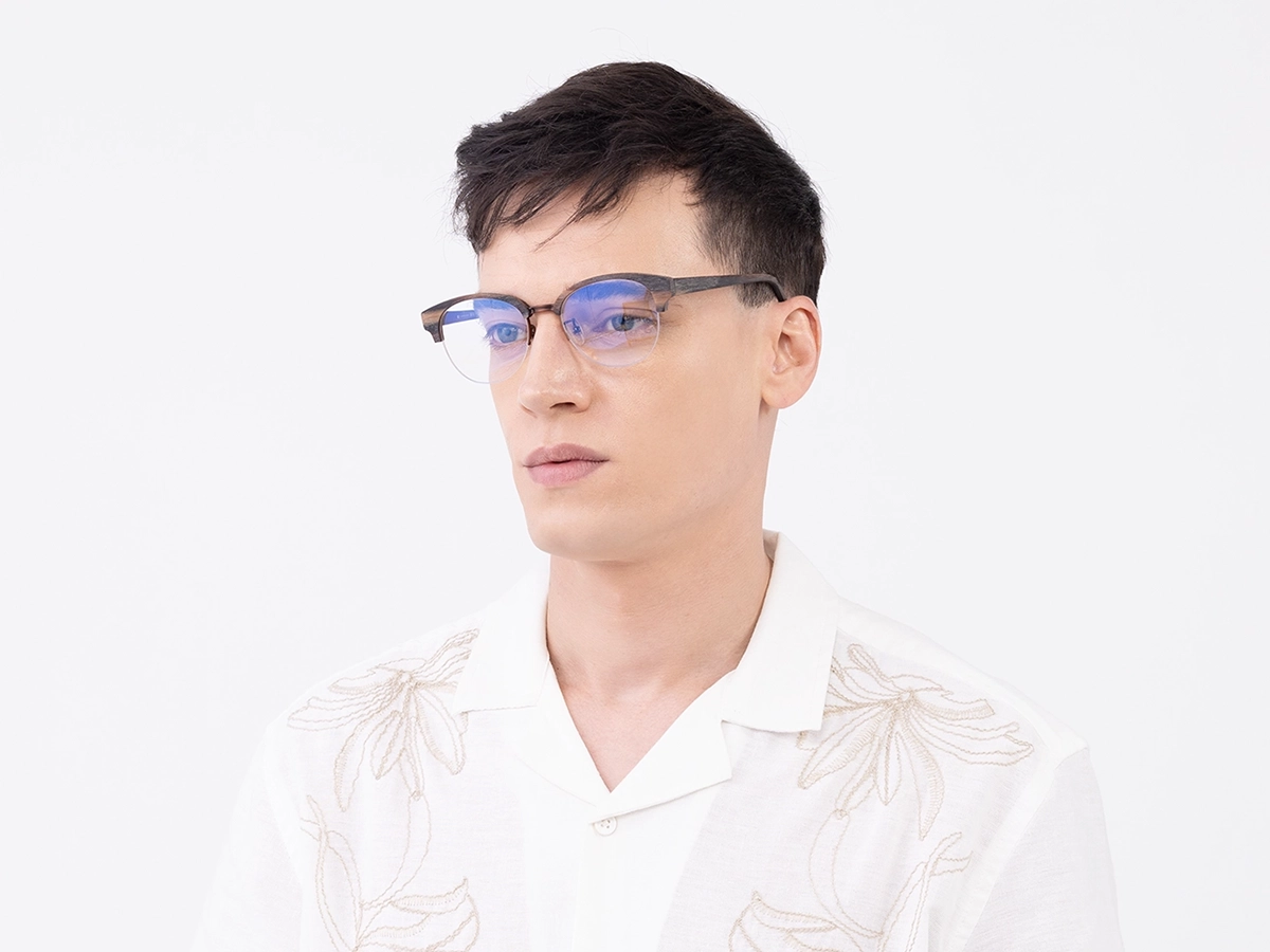 Round Wooden Tortoise Glasses 43