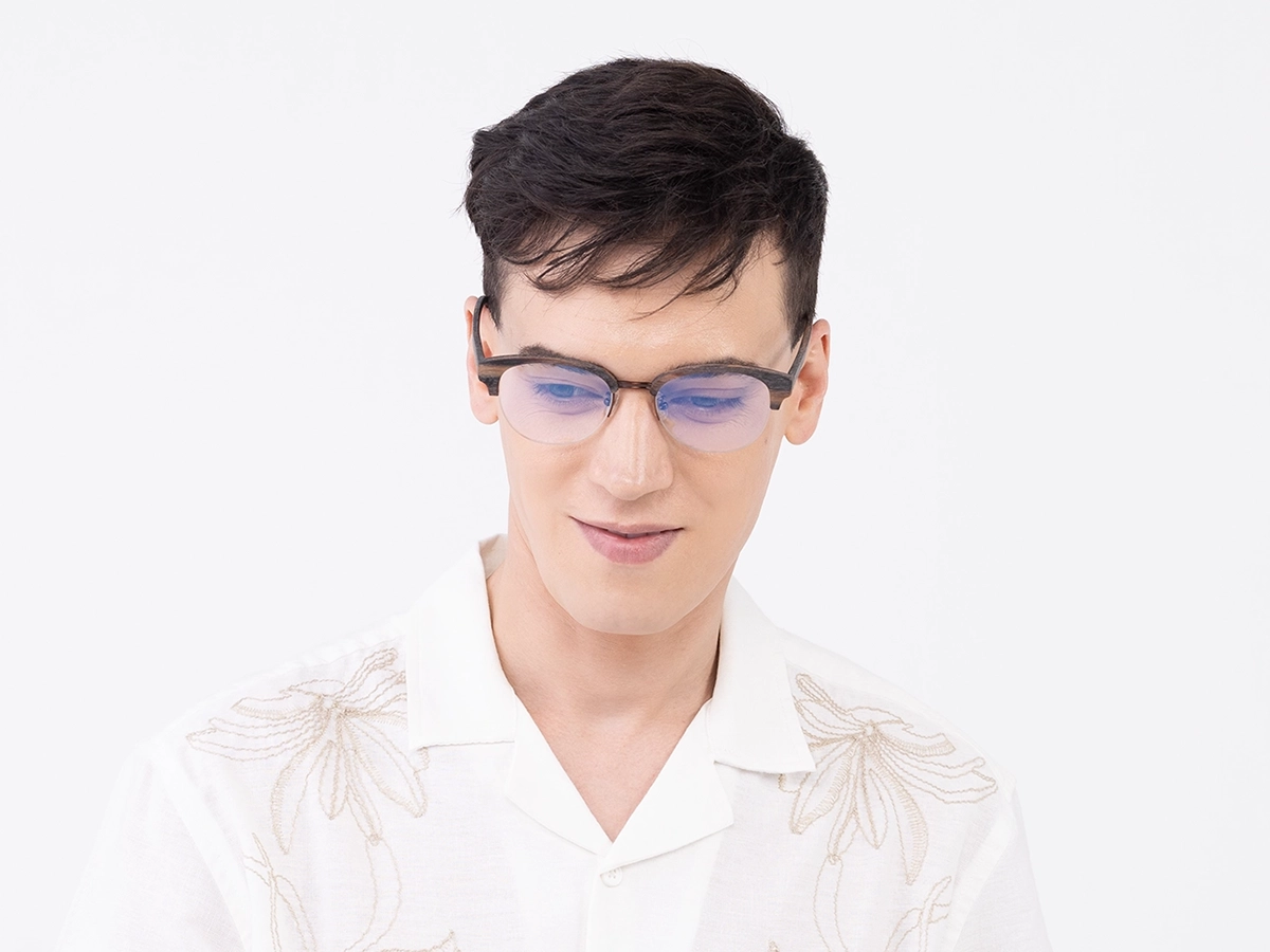 Round Wooden Tortoise Glasses 41