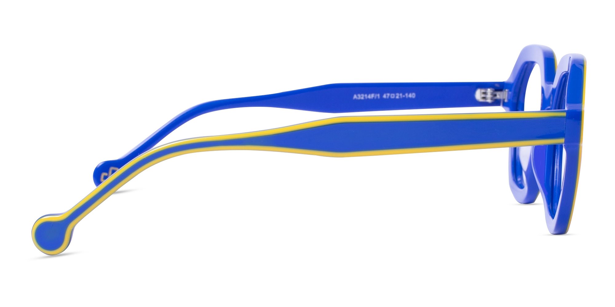 Blue Hexagonal Glasses-4