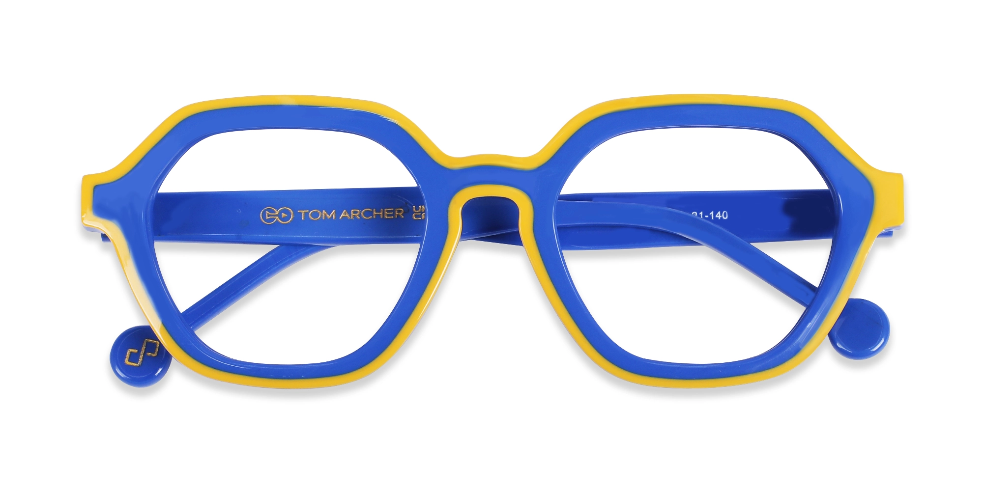 Blue Hexagonal Glasses-6