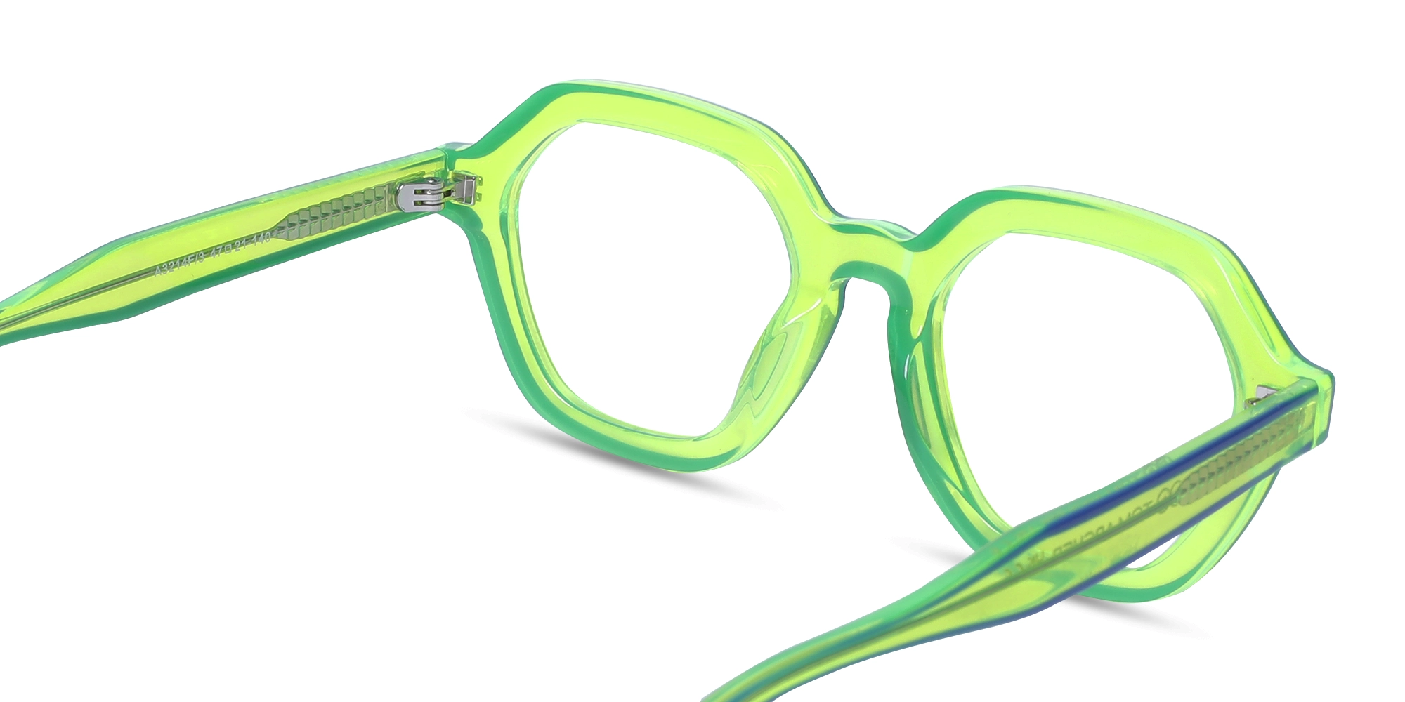 Green Hexagonal Unisex Glasses-5