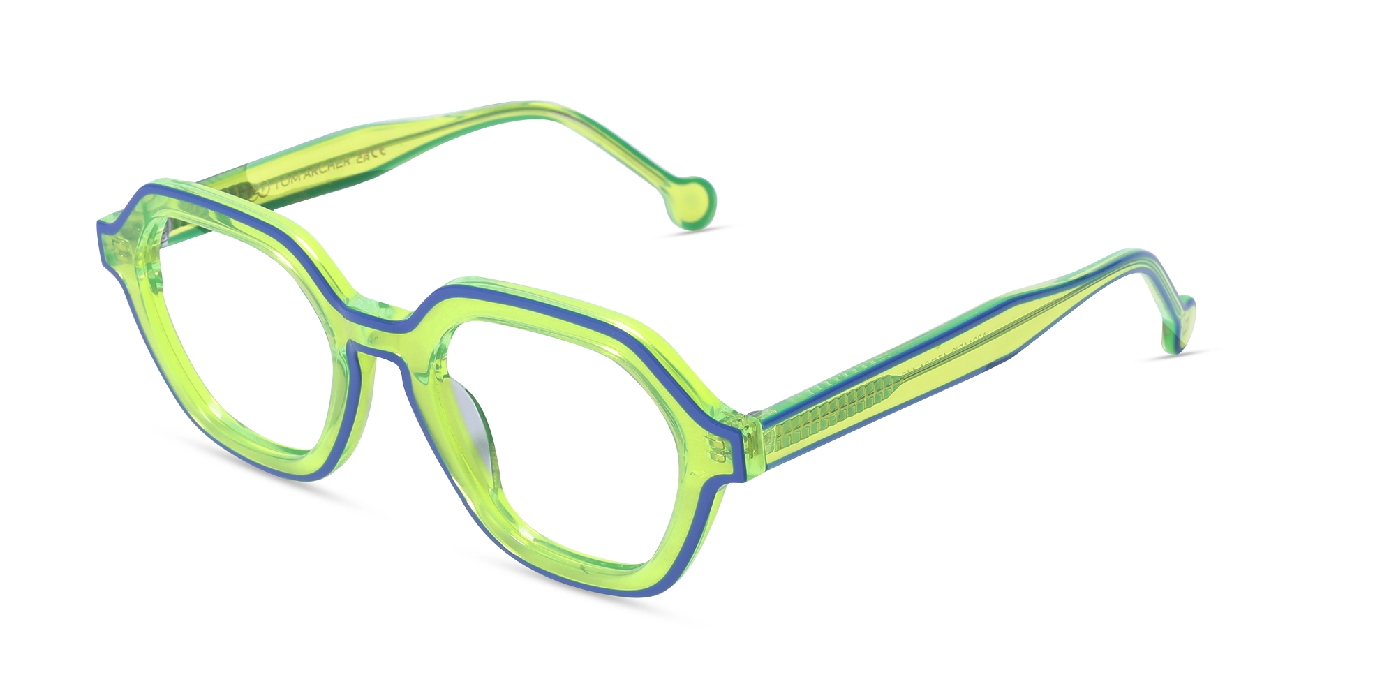 Green Hexagonal Unisex Glasses-3