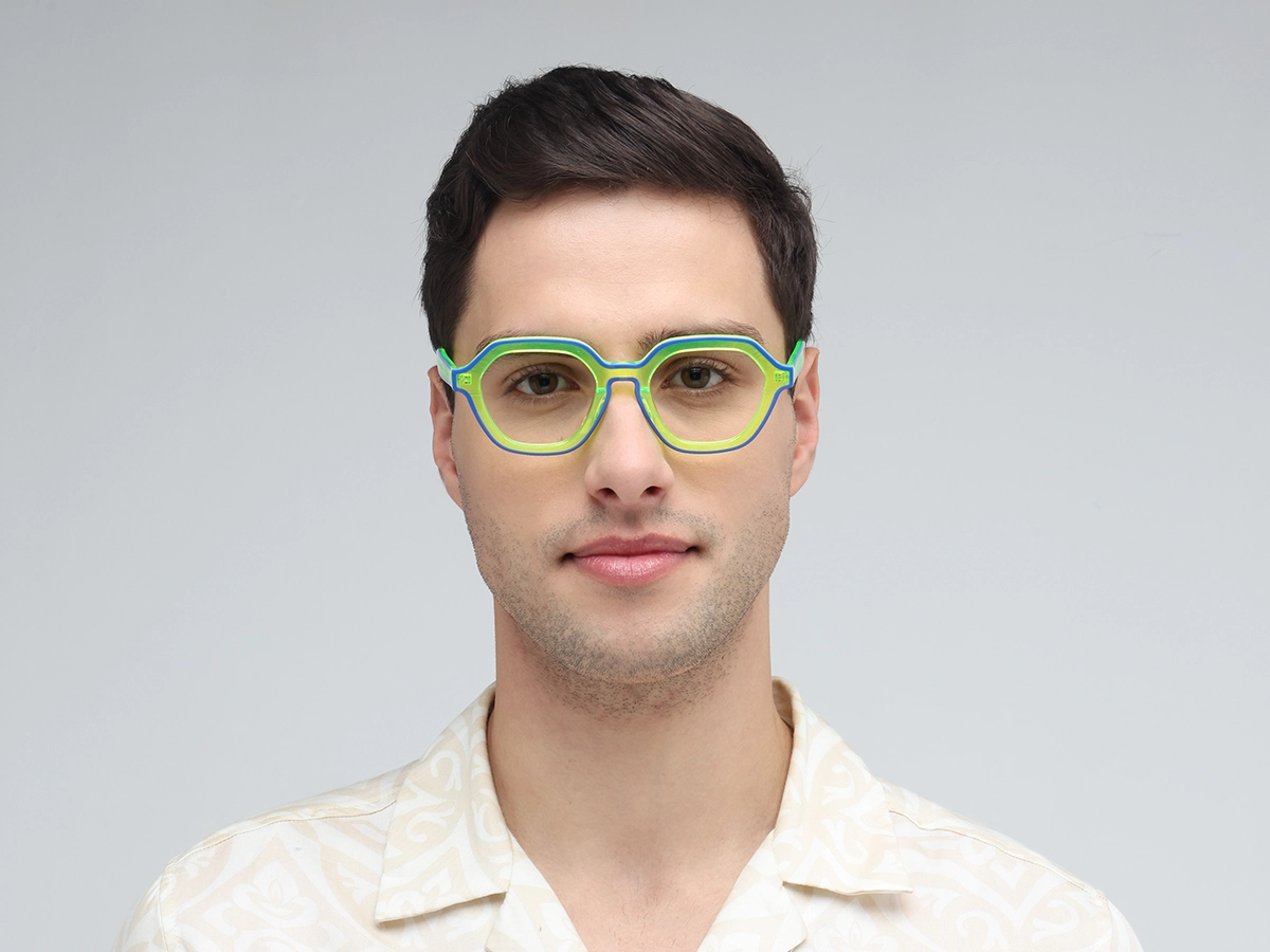 Green Hexagonal Unisex Glasses-41