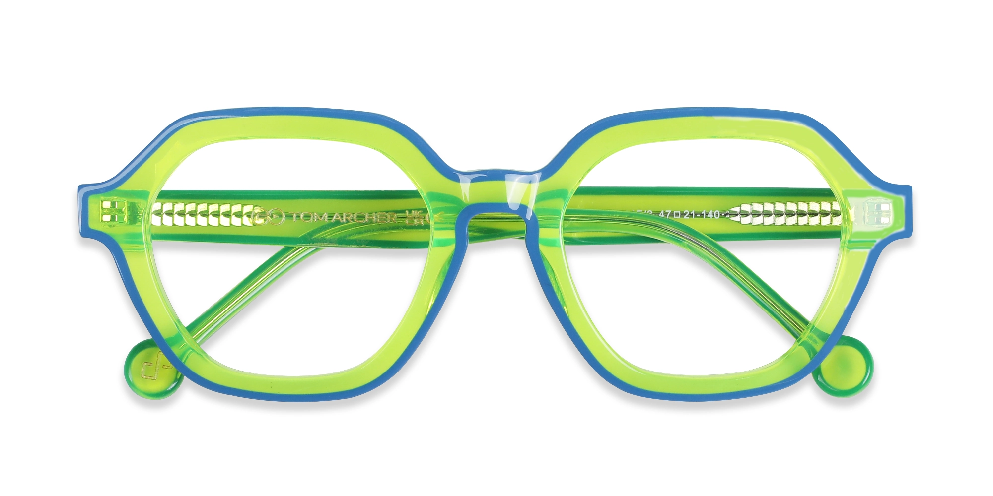 Green Hexagonal Unisex Glasses-6