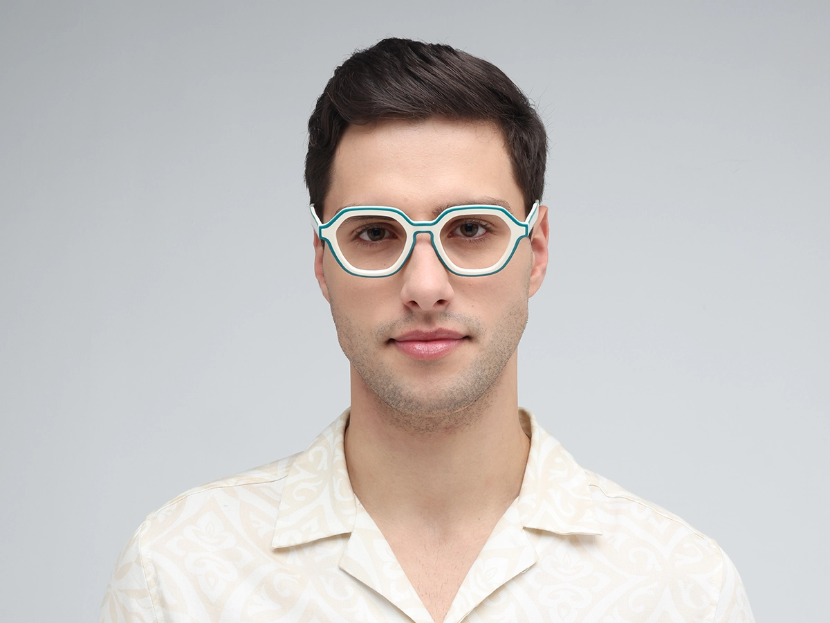 White Hexagonal Glasses-41